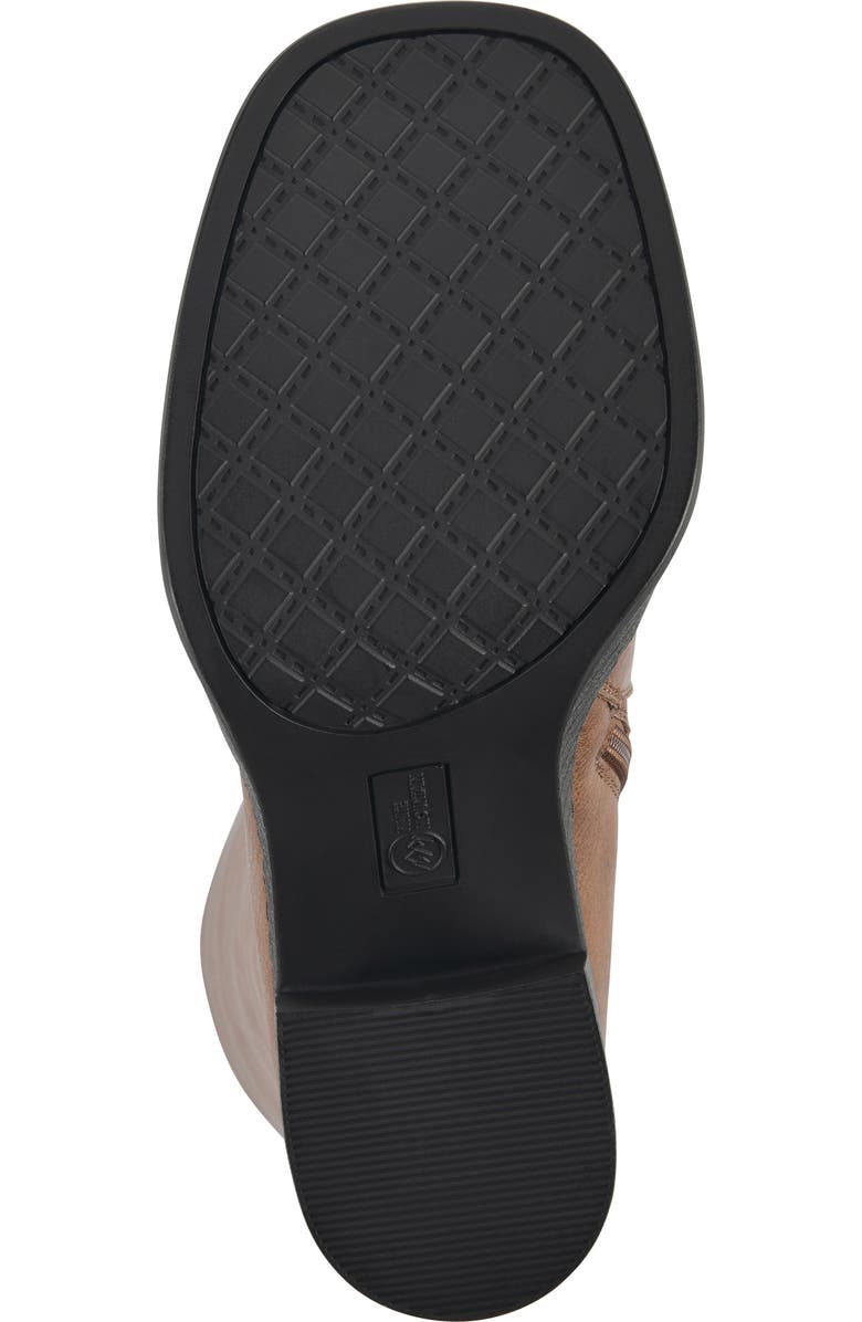 White Mountain Footwear Mackle Tall Shaft Block Heel Boot, Alternate, color, Dark Natural/ Smooth