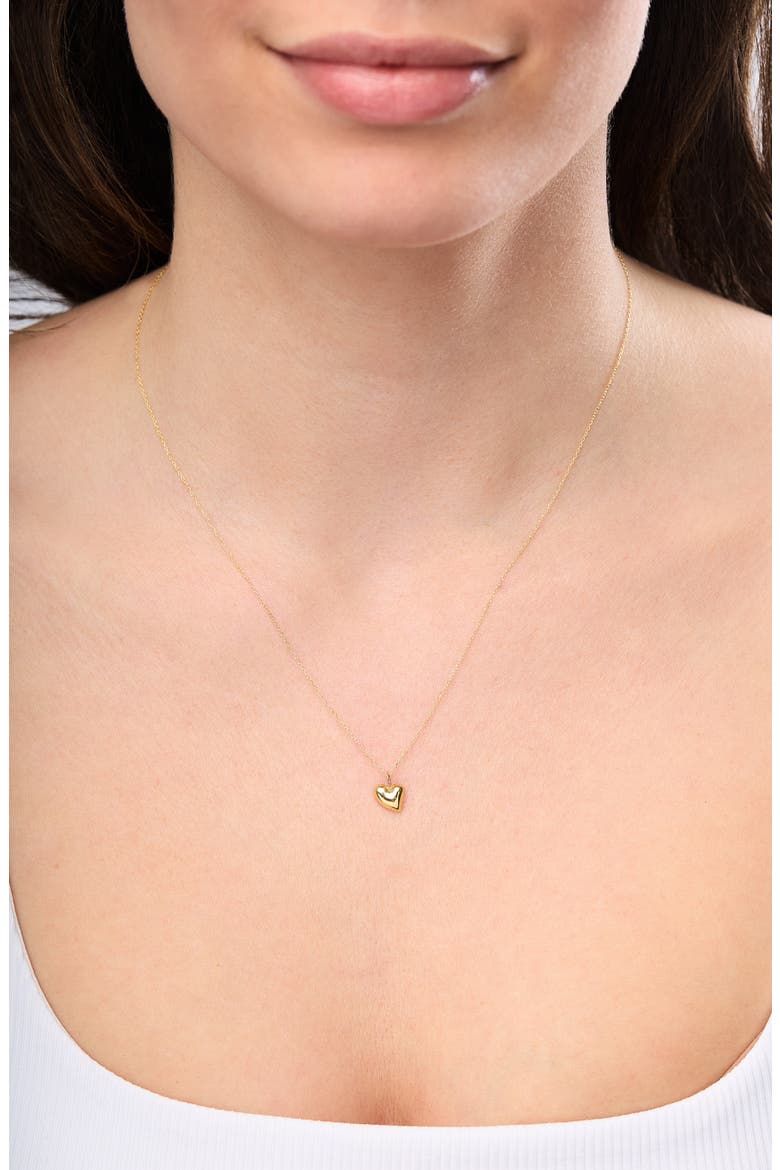 14K Gold Abstract Heart Pendant Necklace, Alternate, color, 14K YELLOW GOLD