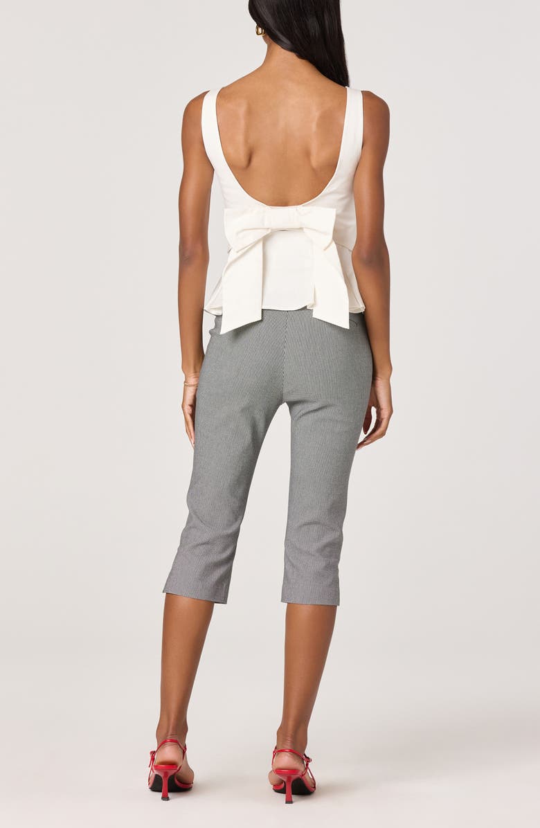 ASTR the Label Cardin Houndstooth Capri Pants, Alternate, color, Black Houndstooth