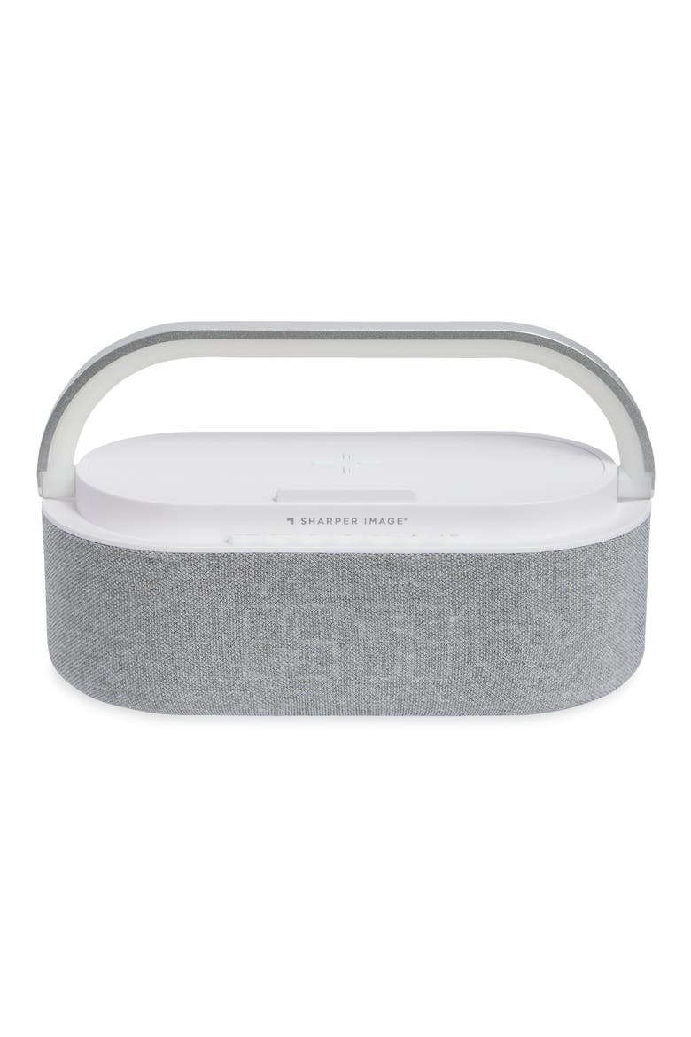 Night Sync Wireless Charging Alarm Clock & Speaker, Main, color, WHITE