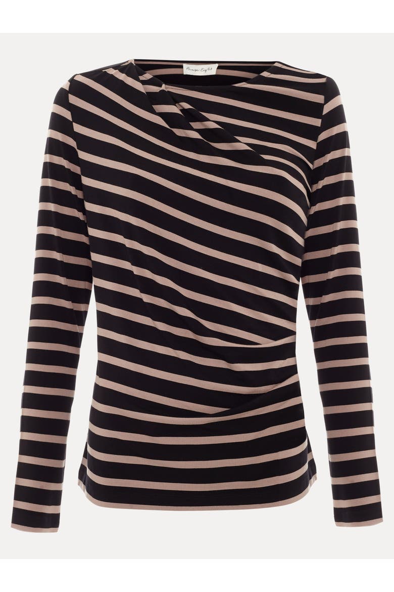 Everly Stripe Top, Alternate, color, Black