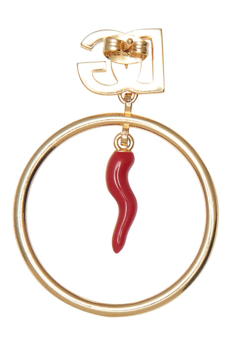 DG Cornetto Drop Earrings, Alternate, color, ORO