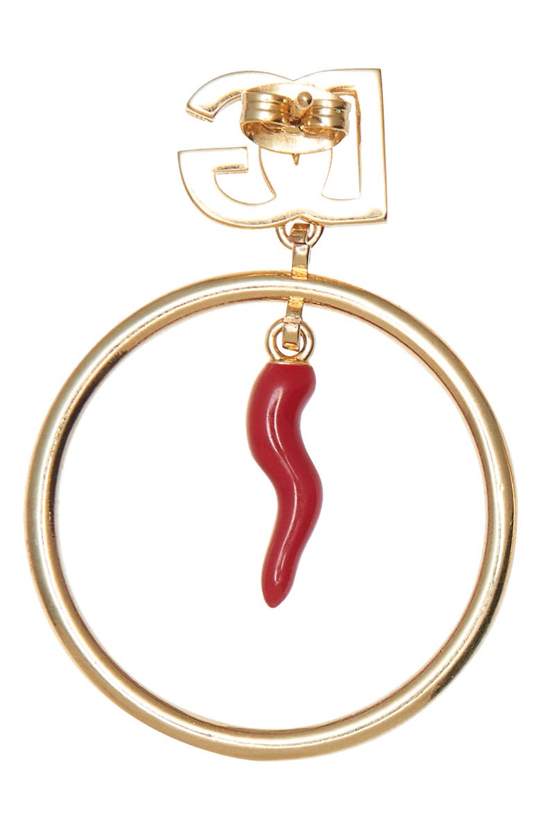 Dolce&Gabbana DG Cornetto Drop Earrings, Alternate, color, Oro