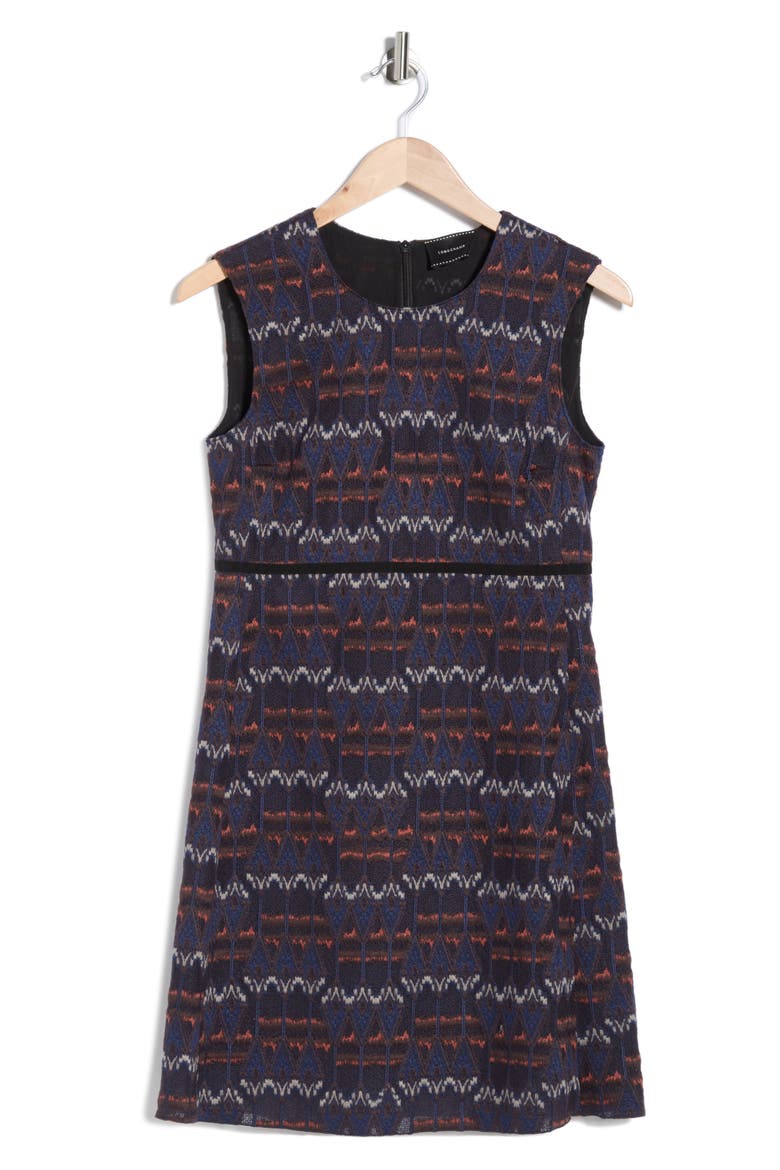 Sleeveless A-Line Dress, Alternate, color, NAVY