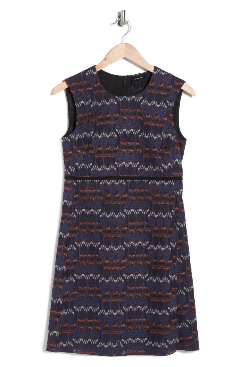 Longchamp Sleeveless A-Line Dress, Alternate, color, Navy