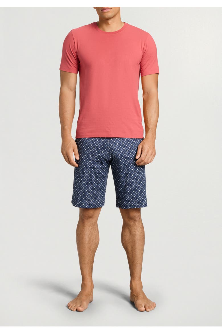 Night And Day Drawstring Cotton Shorts, Alternate, color, Squared Harmony