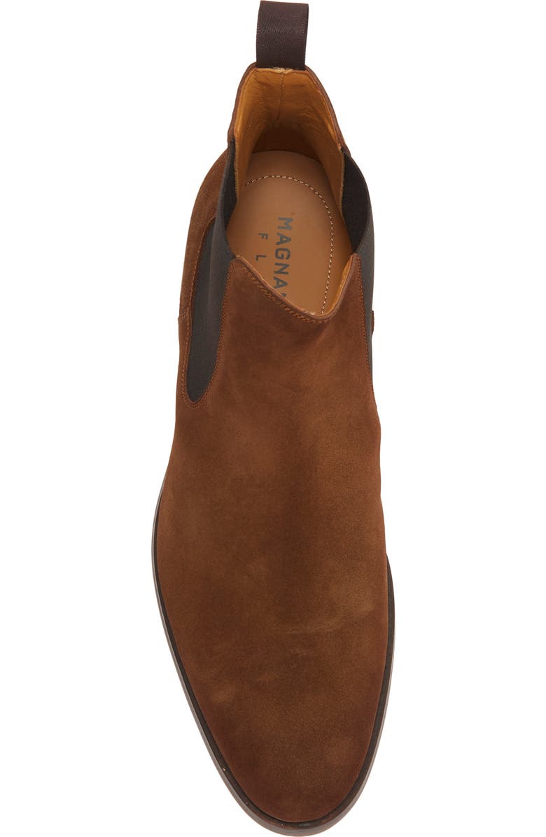 Magnanni Java Suede Chelsea Boot, Alternate, color, Cognac