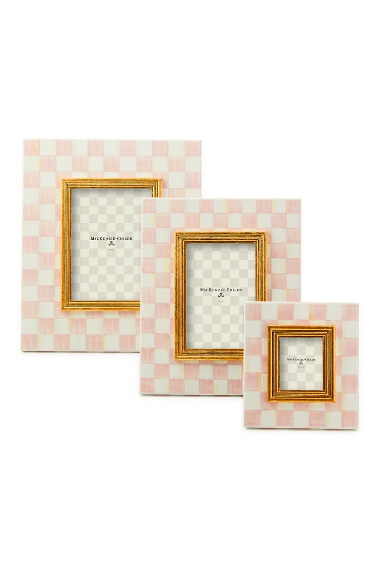Rosy Check Enameled Steel 2.5 x 3-Inch Picture Frame, Alternate, color, ROSY