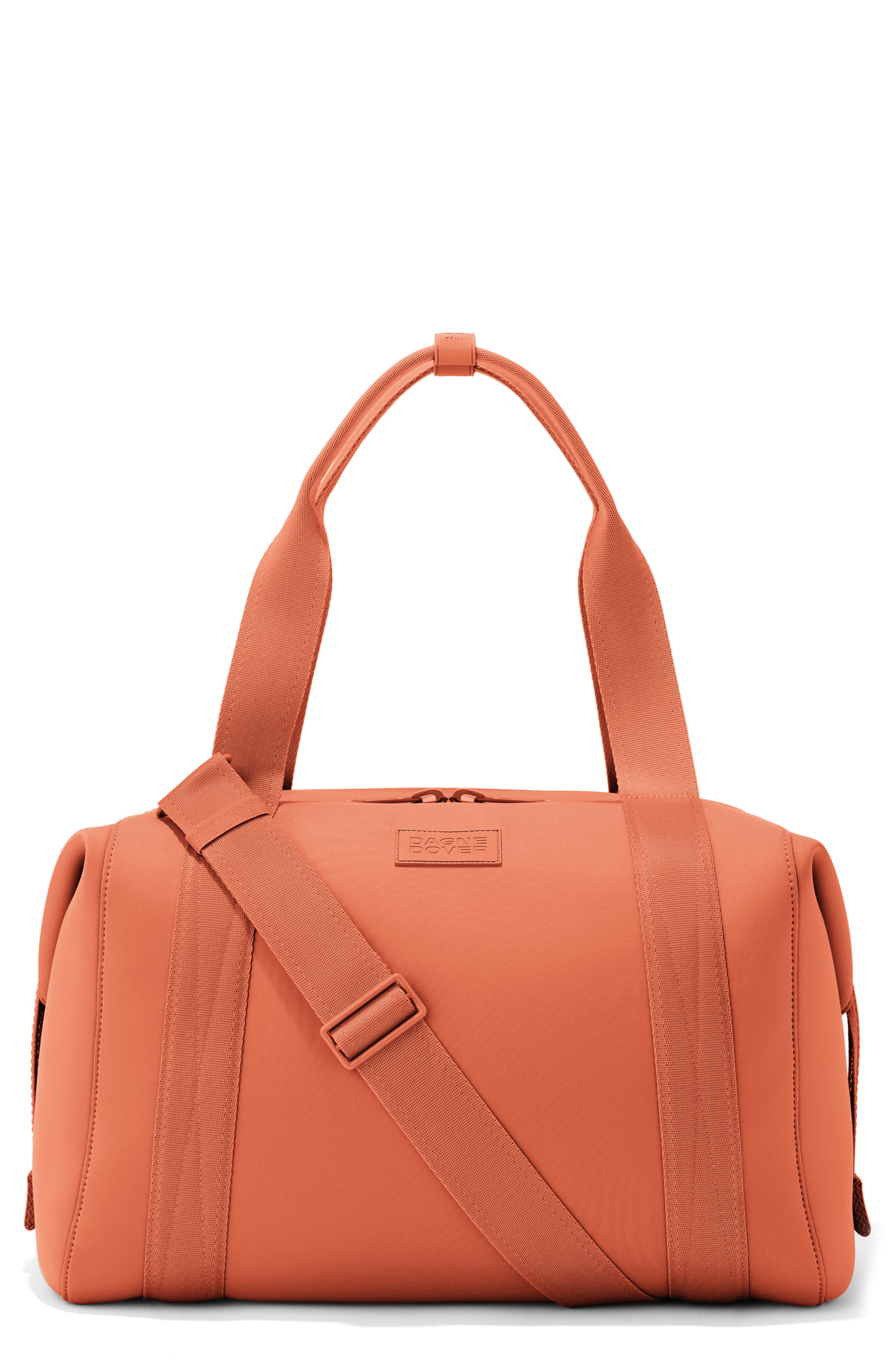 365 Large Landon Water Resistant Neoprene Carryall Duffle Bag (Nordstrom Exclusive), Main, color, COYOTE