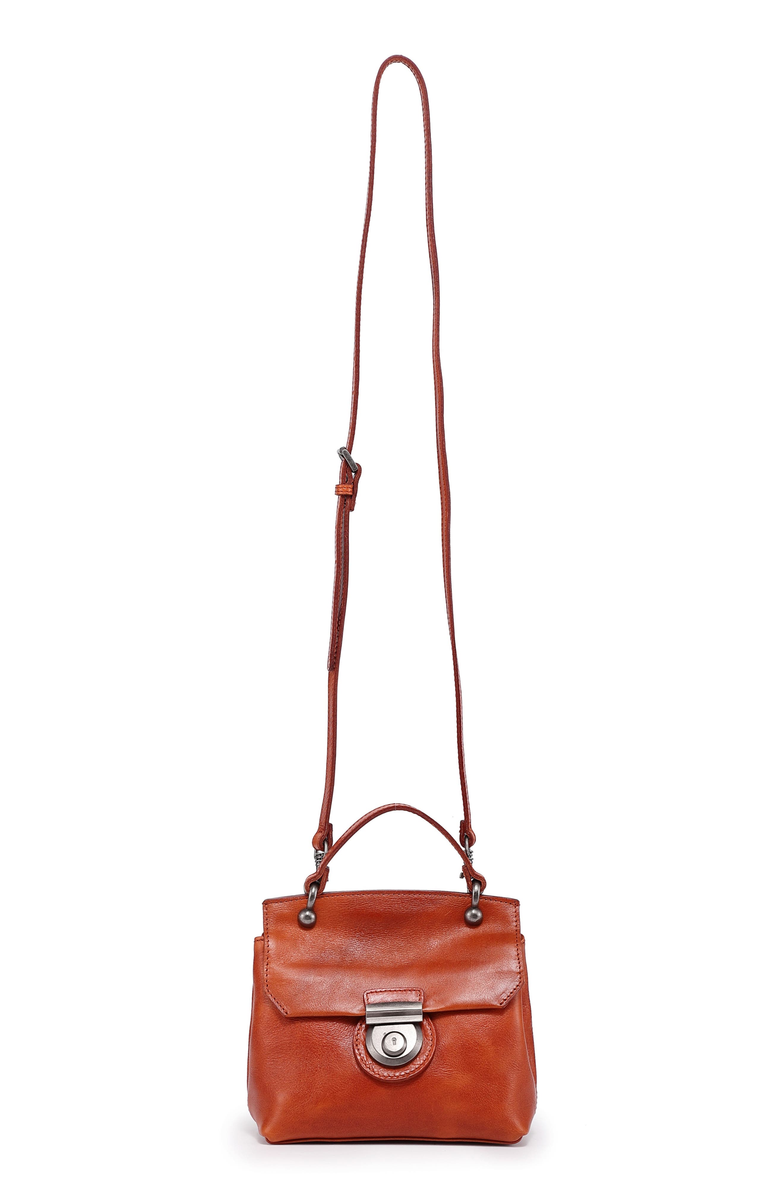 Leather Cypress Crossbody Bag, Alternate, color, COGNAC