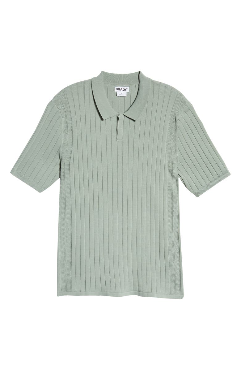 BRADY Men's Engineered Rib Polo Sweater, Alternate, color,