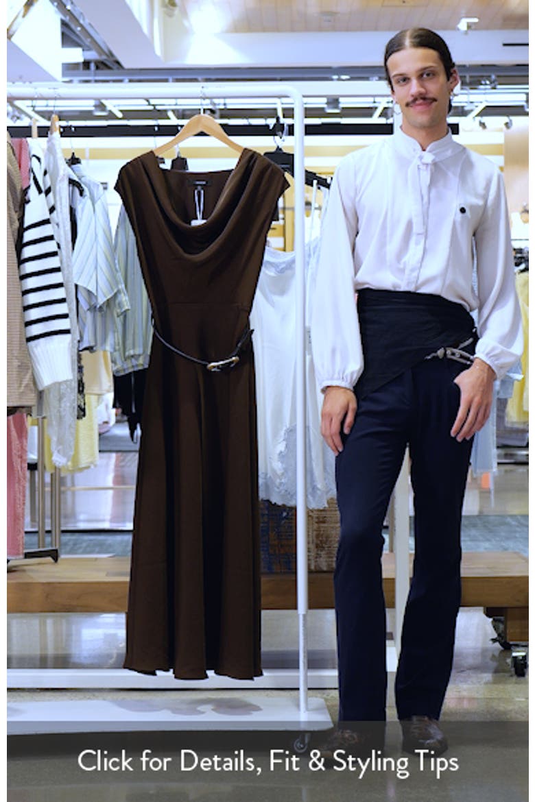 Estelle Belted Cowl Neck Maxi Dress video