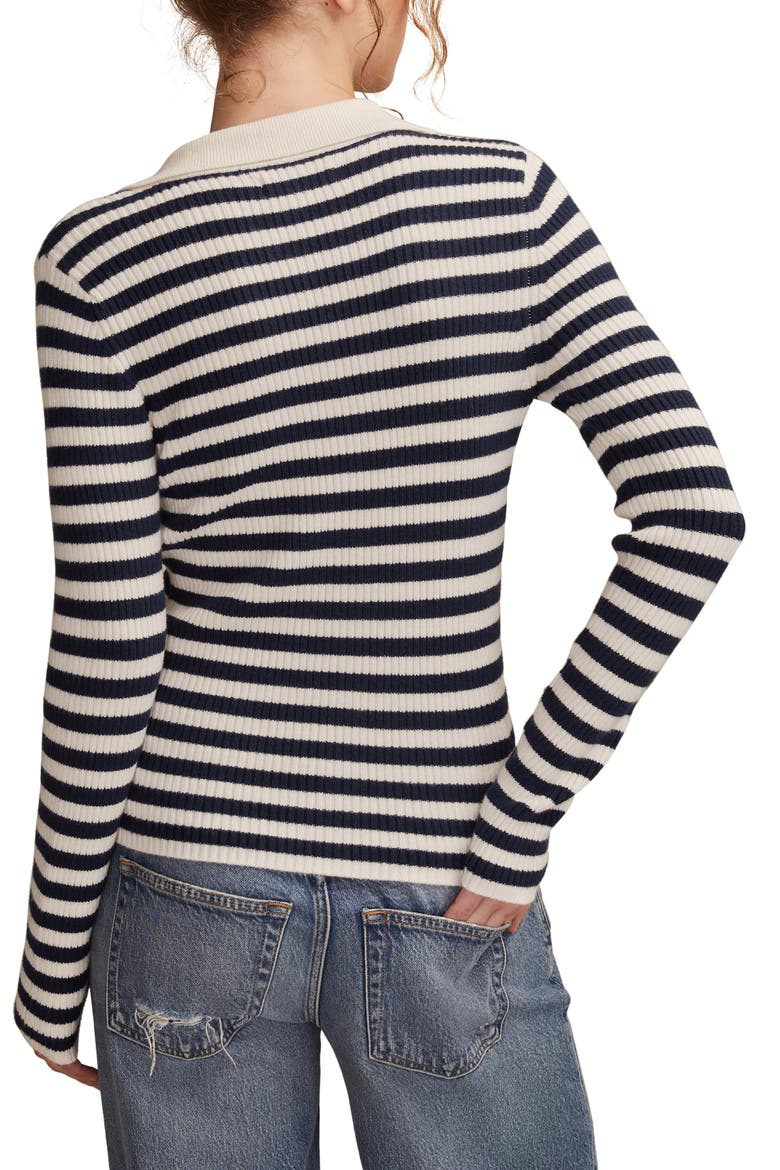 Stripe Johnny Collar Cardigan, Alternate, color, TOFU
