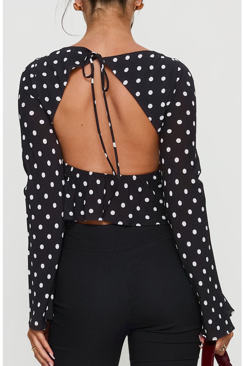Lady Lady Backless Long Sleeve Top, Alternate, color, MULTI
