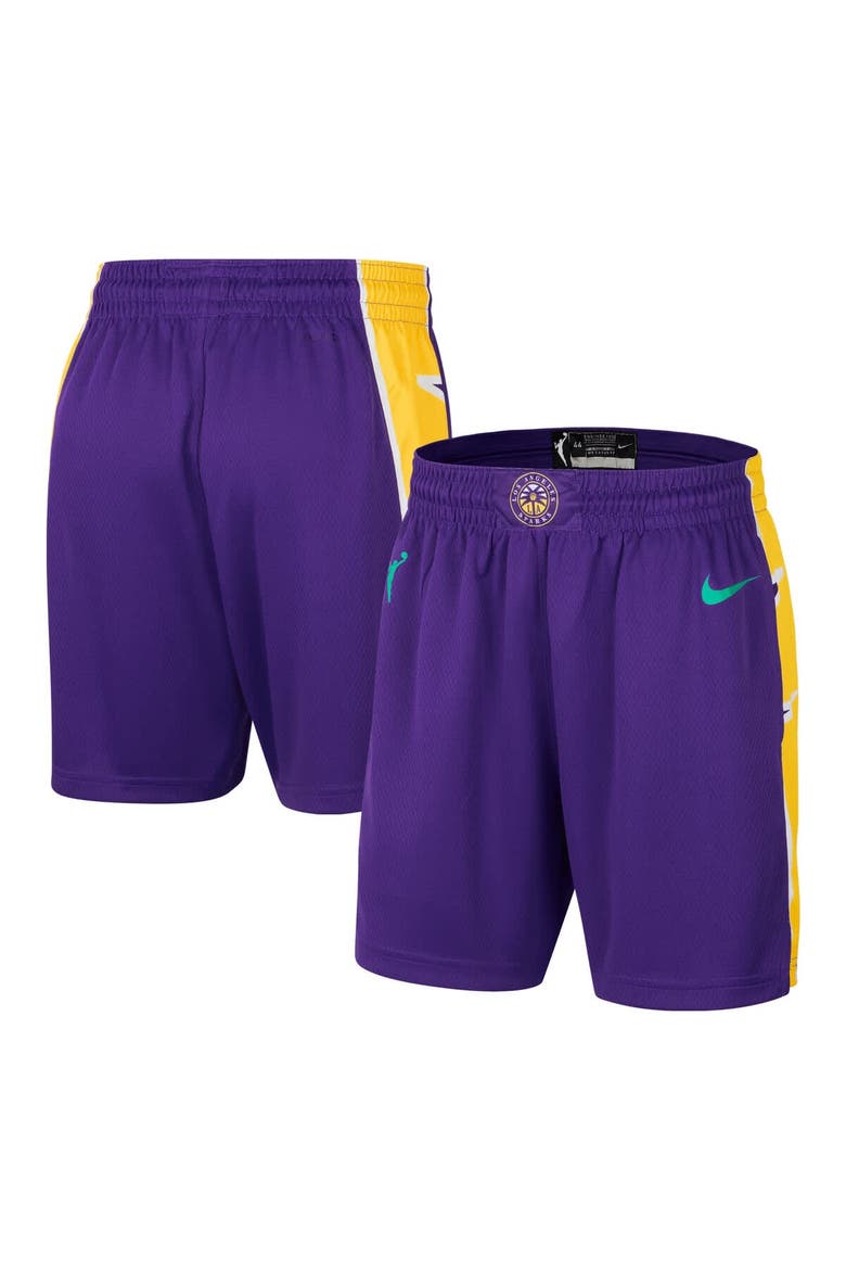 Women's Nike Purple Los Angeles Sparks On-Court Victory Performance Shorts, Main, color, Purple