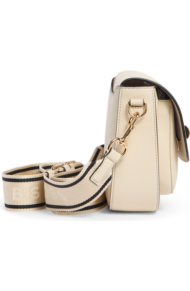 Marc Jacobs Signet Turnlock Leather Saddle Bag, Alternate, color, Marshmallow