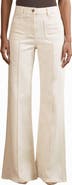 Reiss Sakura Pintuck Patch Pocket Wide Leg Jeans