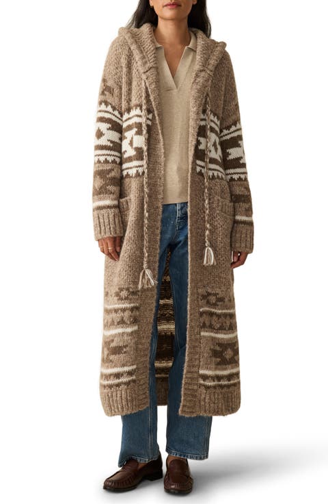 SPJ Hooded Alpaca Blend Long Cardigan
