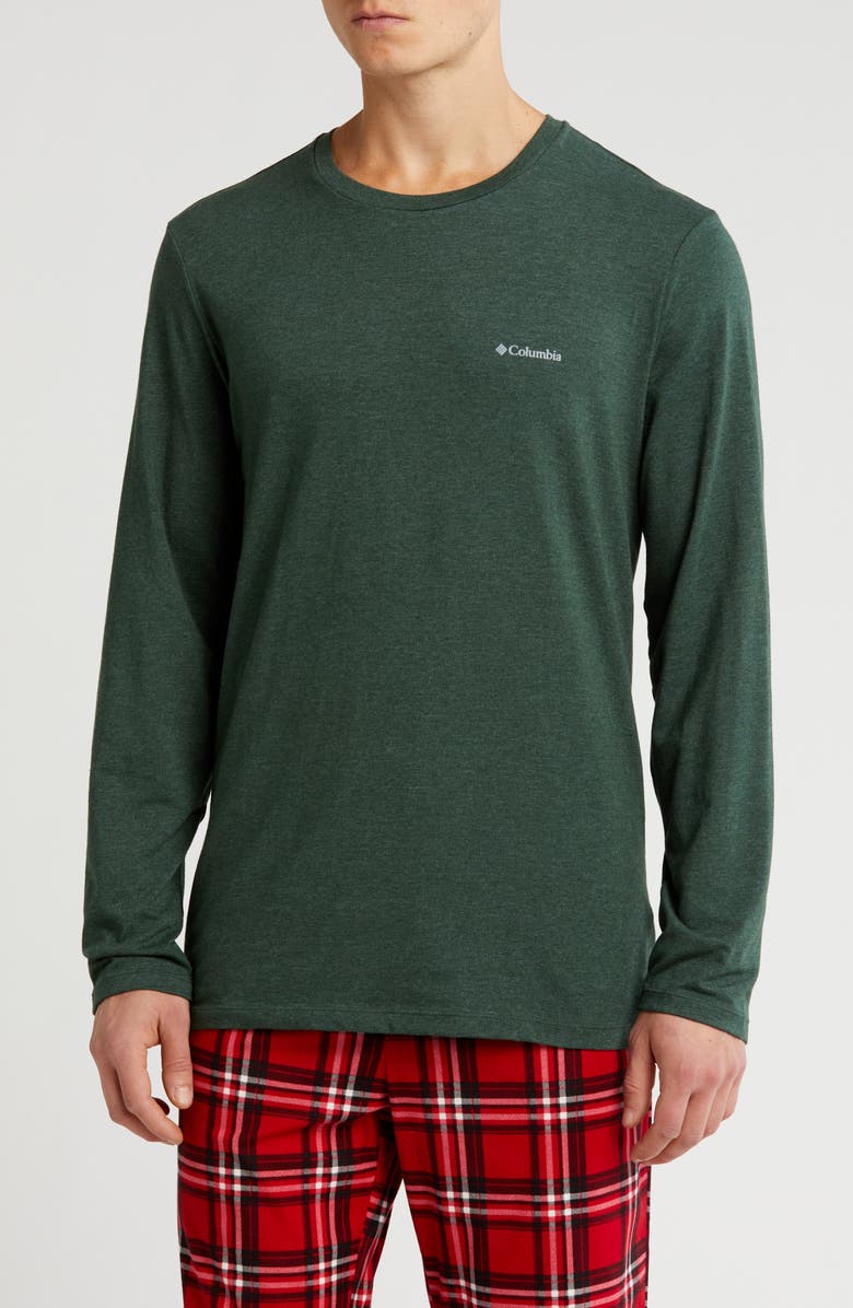 Columbia Long Sleeve Pajama T-Shirt, Main, color, Spruce