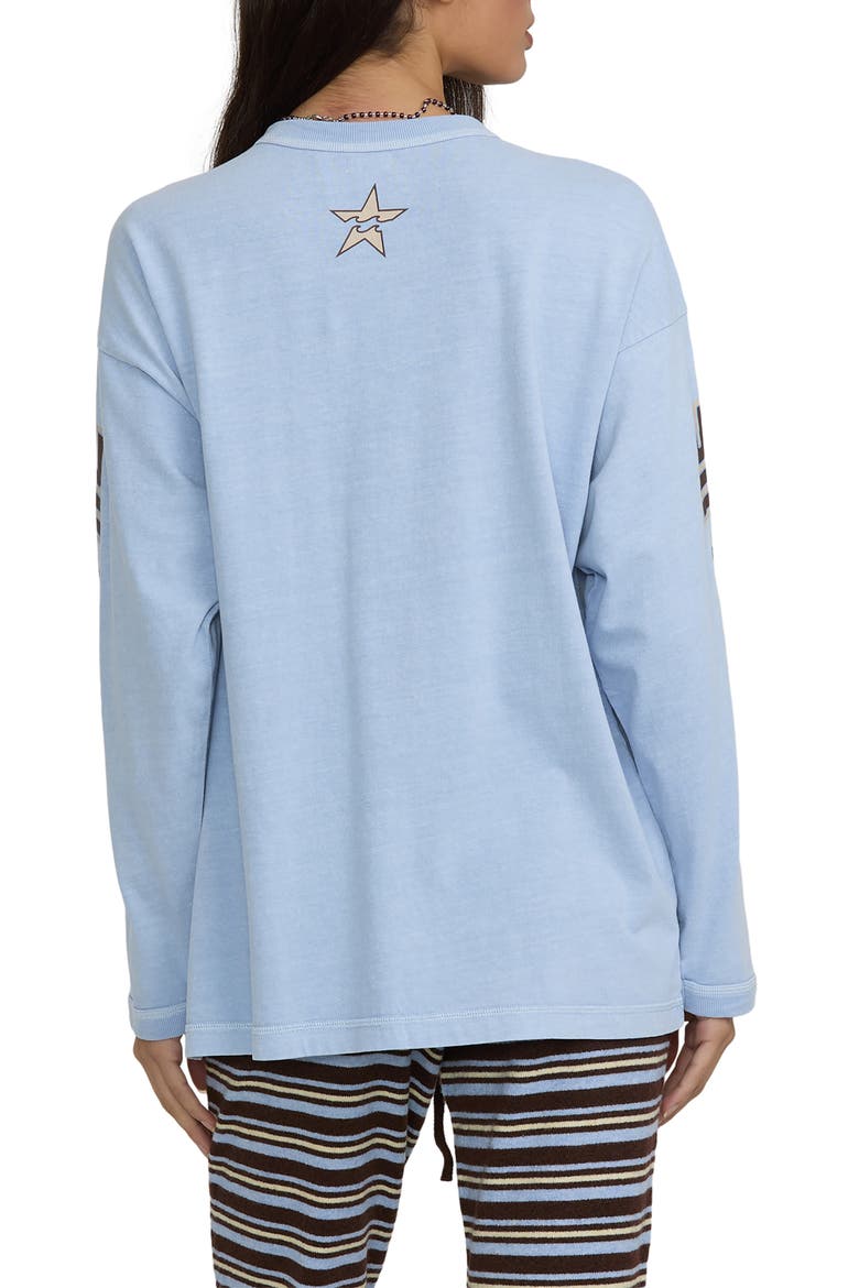 Wave Glow Long Sleeve Graphic Tee, Alternate, color, CORNFLOWER