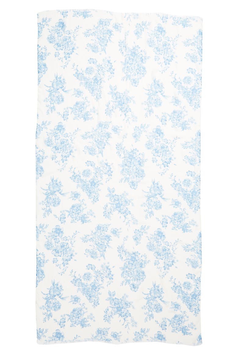Floral Modal & Silk Scarf, Alternate, color, BLUE MEDITERRANEAN BOUQUET