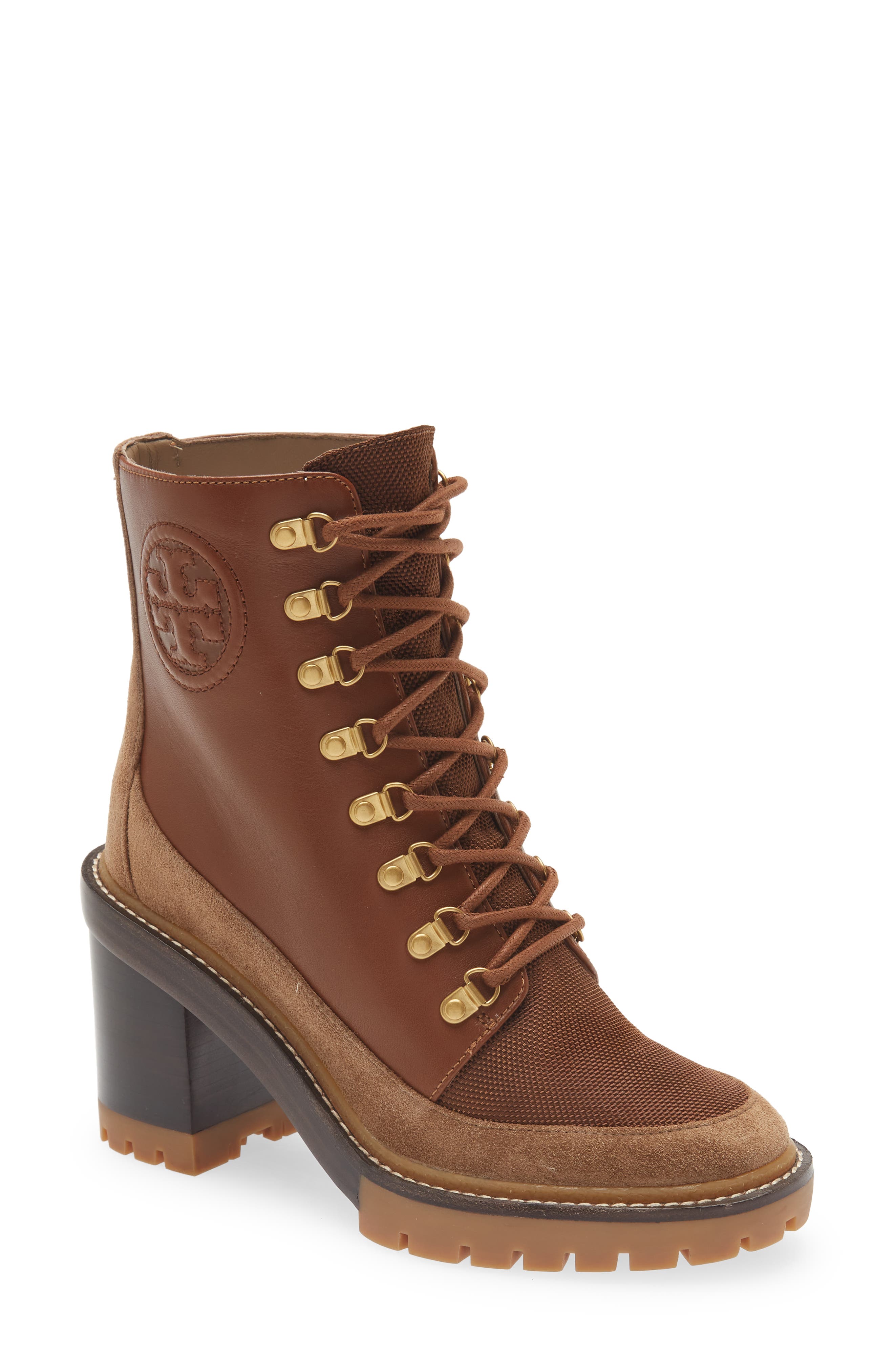 Miller Mixed Materials Lug Sole Boot, Main, color, BAHRAIN TAN/ TAN/ BRONZE