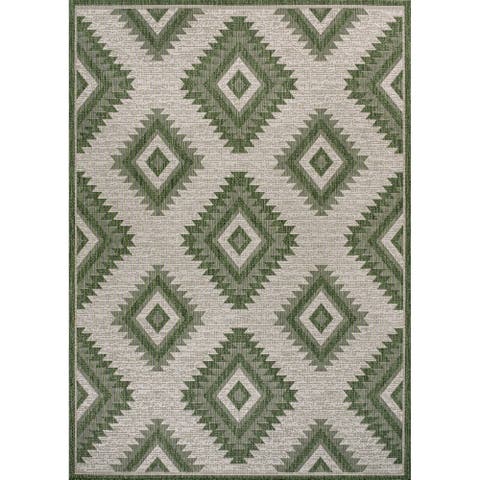 Lior Geometric Moroccan Diamond Indoor/Outdoor Area Rug