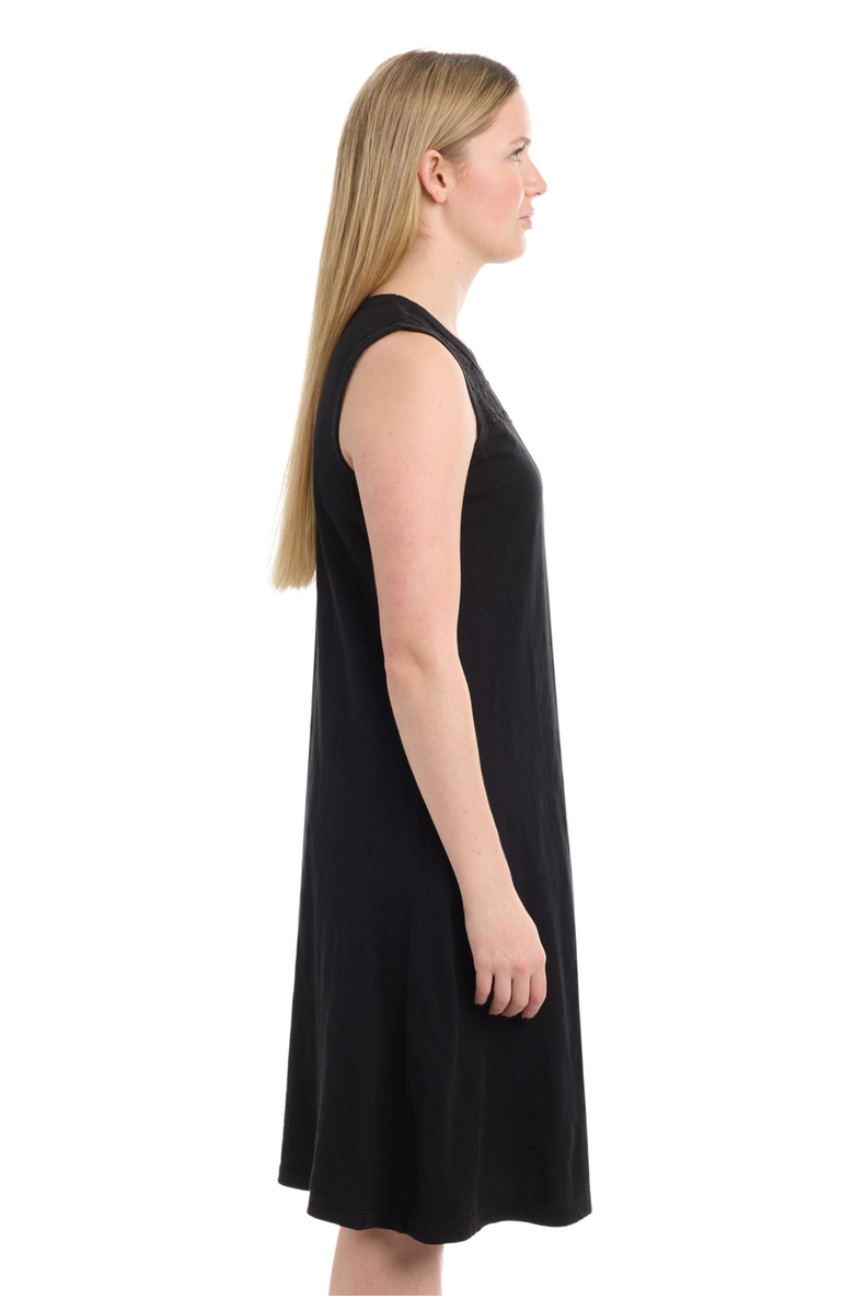 Wilt Sleeveless Lace Yoke Dress, Alternate, color, Black