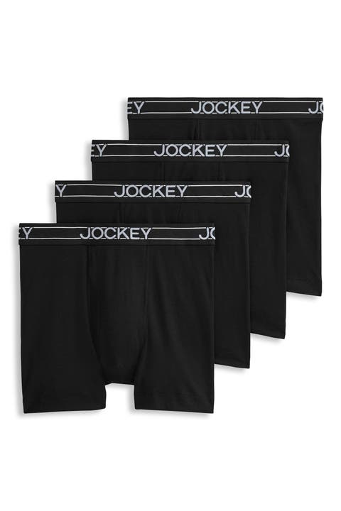 Men's Lightweight Cotton Blend 5" Boxer Brief - 4 Pack