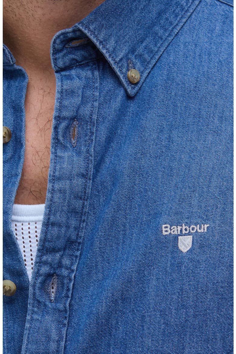 Crest Tailored Cotton Chambray Shirt, Alternate, color, CHAMBRAY