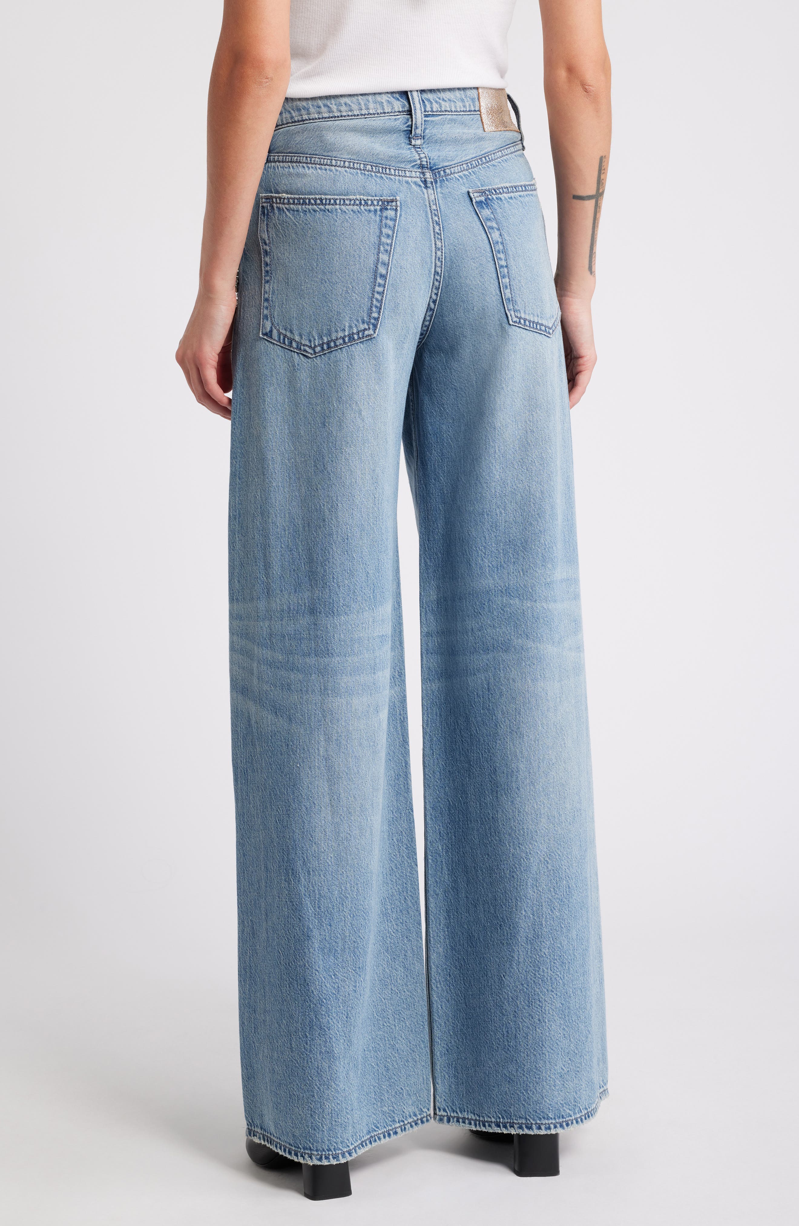 Featherweight Sofie Bedazzled High Waist Wide Leg Jeans - image 2