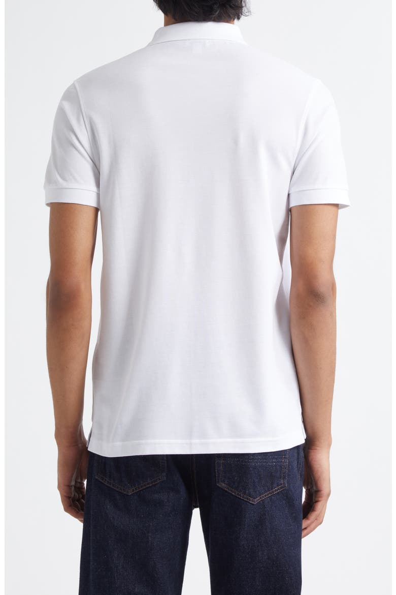 Cotton Piqué Polo, Alternate, color, WHITE