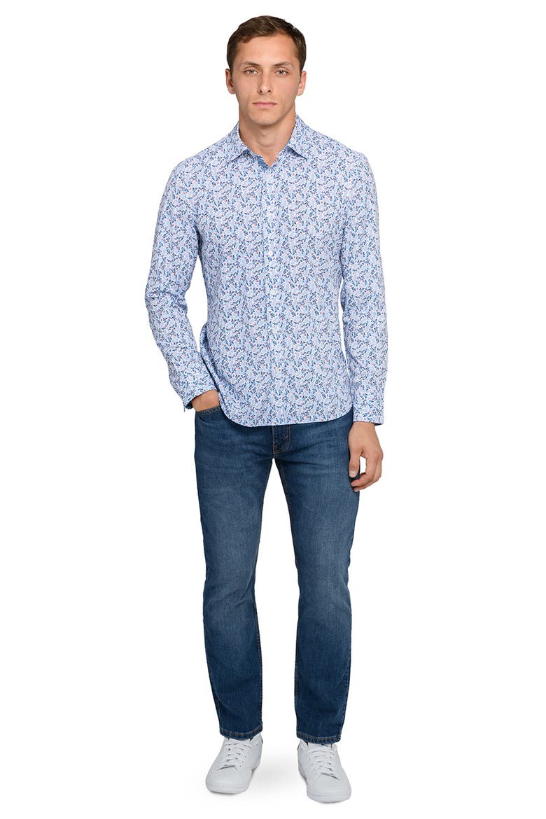 Fall Floral Woven Long Sleeve Basic, Alternate, color, MULTI