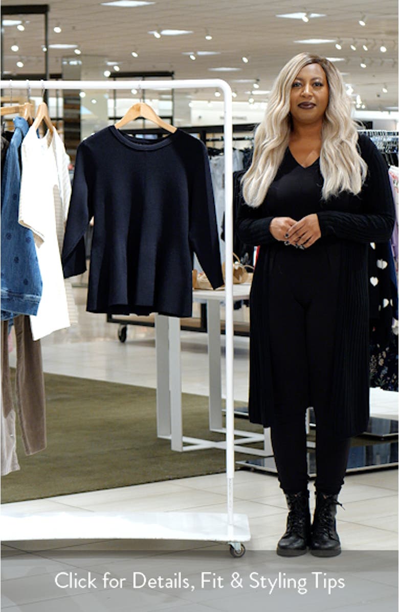 Rib Peplum Sweater, sales video thumbnail