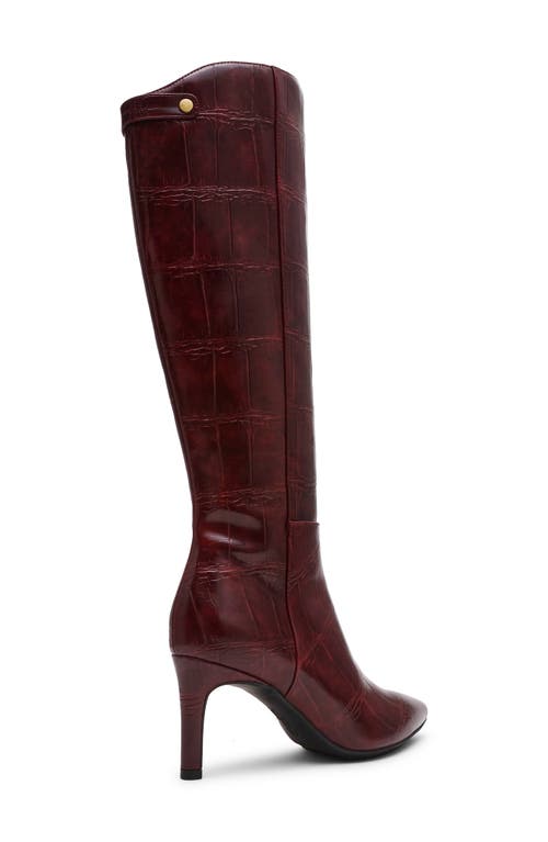 Anne Klein Marucia Pointed Toe Knee High Boot In Burgundy