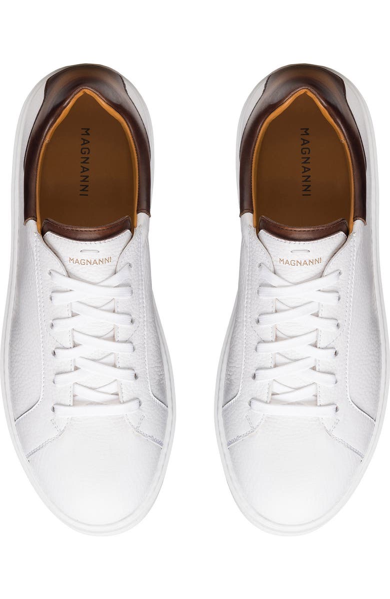Magnanni Castillio Lo Sneaker, Alternate, color, White / Leno