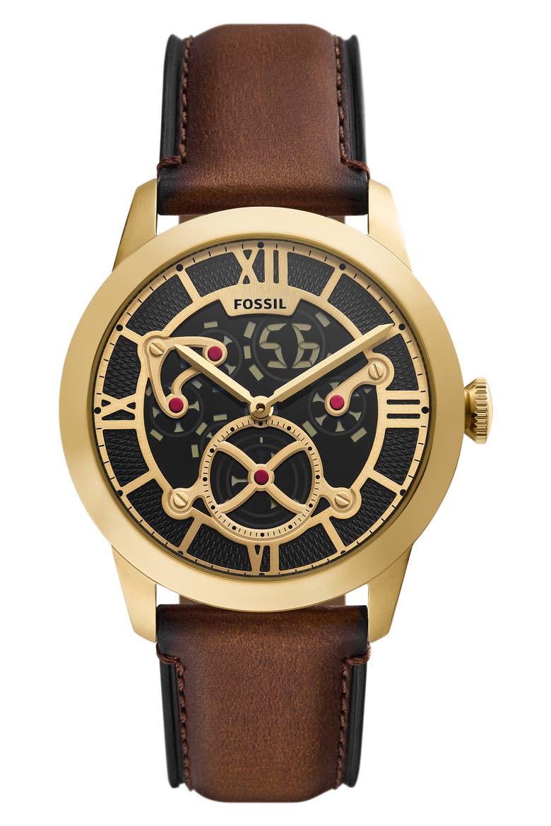 Townsman Big Tic Ana-Digi Watch, 42mm, Main, color, BROWN/ GOLD