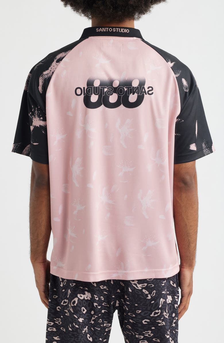 SANTO STUDIO 888 Raglan Sleeve Club Jersey Polo, Alternate, color, Pink