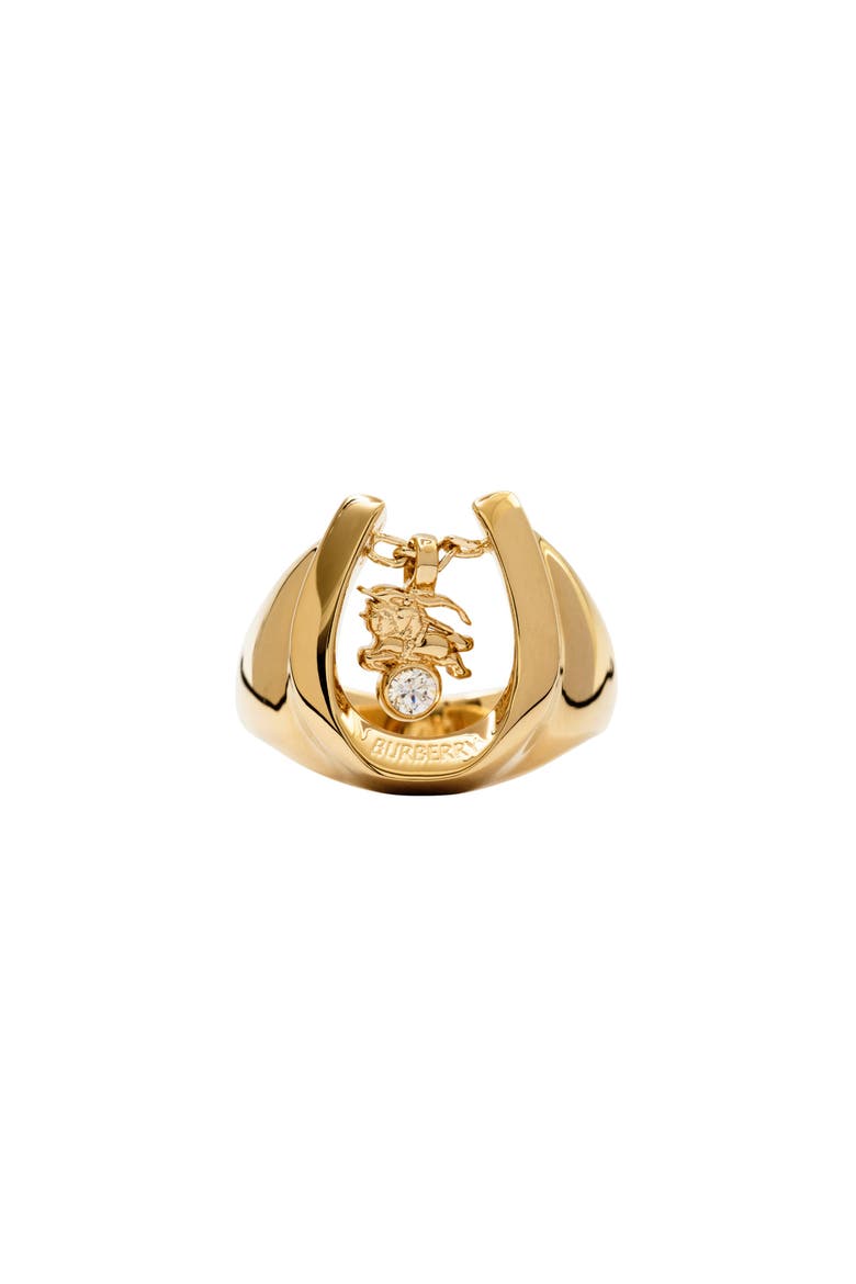 Horseshoe ring, Main, color, Gold/clear