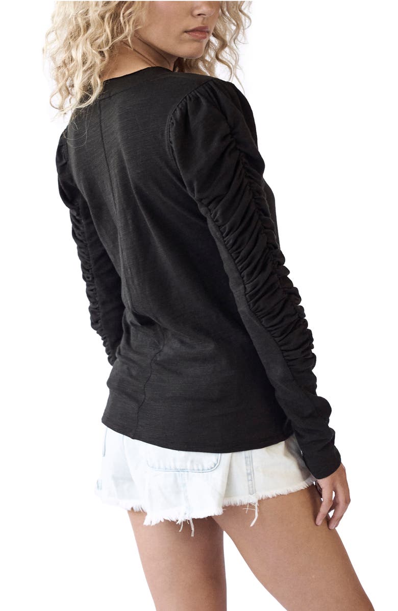 Free People Natasha Ruffle Sleeve Top, Alternate, color,