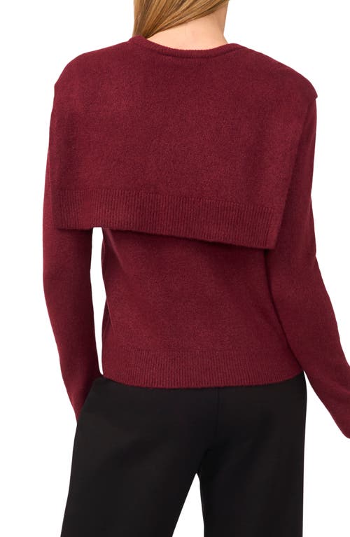 Halogenr Halogen(r) Shoulder Wrap Detail Sweater In Red