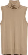 Michael Kors Collection Sleeveless Cashmere Turtleneck Sweater