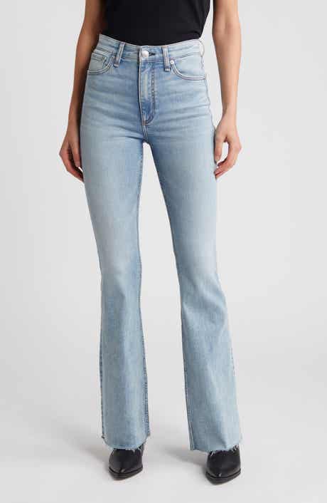 rag & bone Casey Raw Hem High Waist Flare Jeans