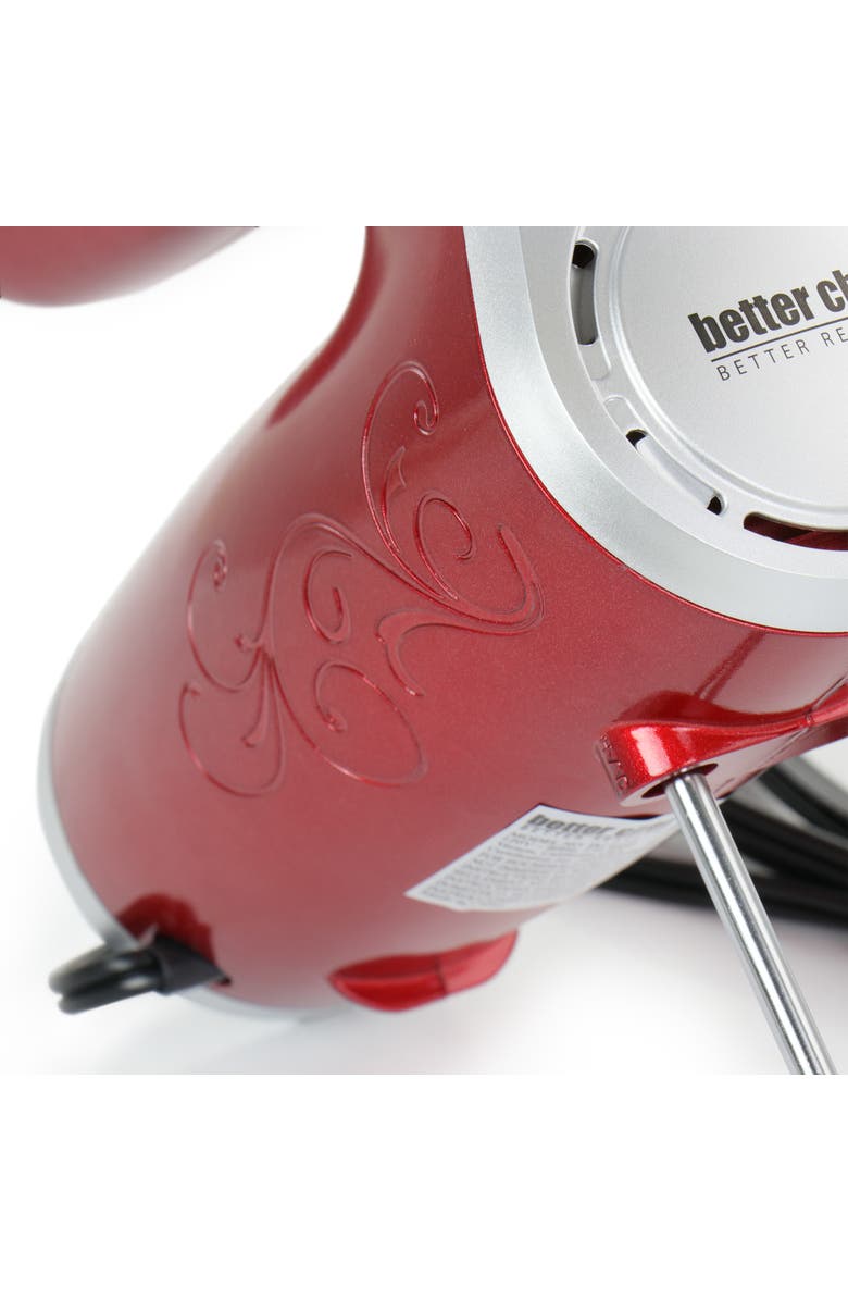 Better Chef 5-Speed 150-Watt Hand Mixer Red w/ Silver Accents, Alternate, color, Red