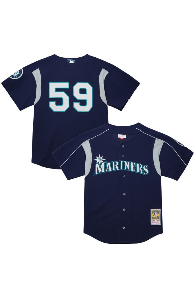 Mitchell & Ness Men's Mitchell & Ness Felix Hernandez Navy Seattle Mariners Cooperstown Collection Batting Practice Jersey, Alternate, color, Navy