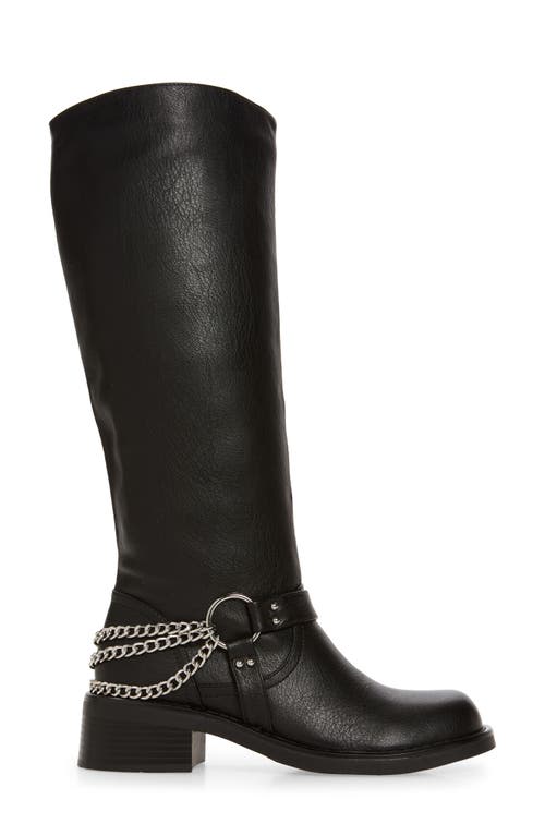 Azalea Wang Gardner Chain Detail Engineer Boot In Black