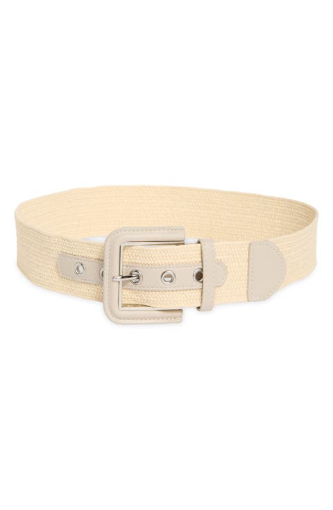 Covered Buckle Woven Belt