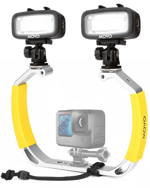 DiveRig1 XL Diving Rig Bundle with Waterproof LED Lights - Compatible with GoPro HERO Series and DJI Osmo Action Cam