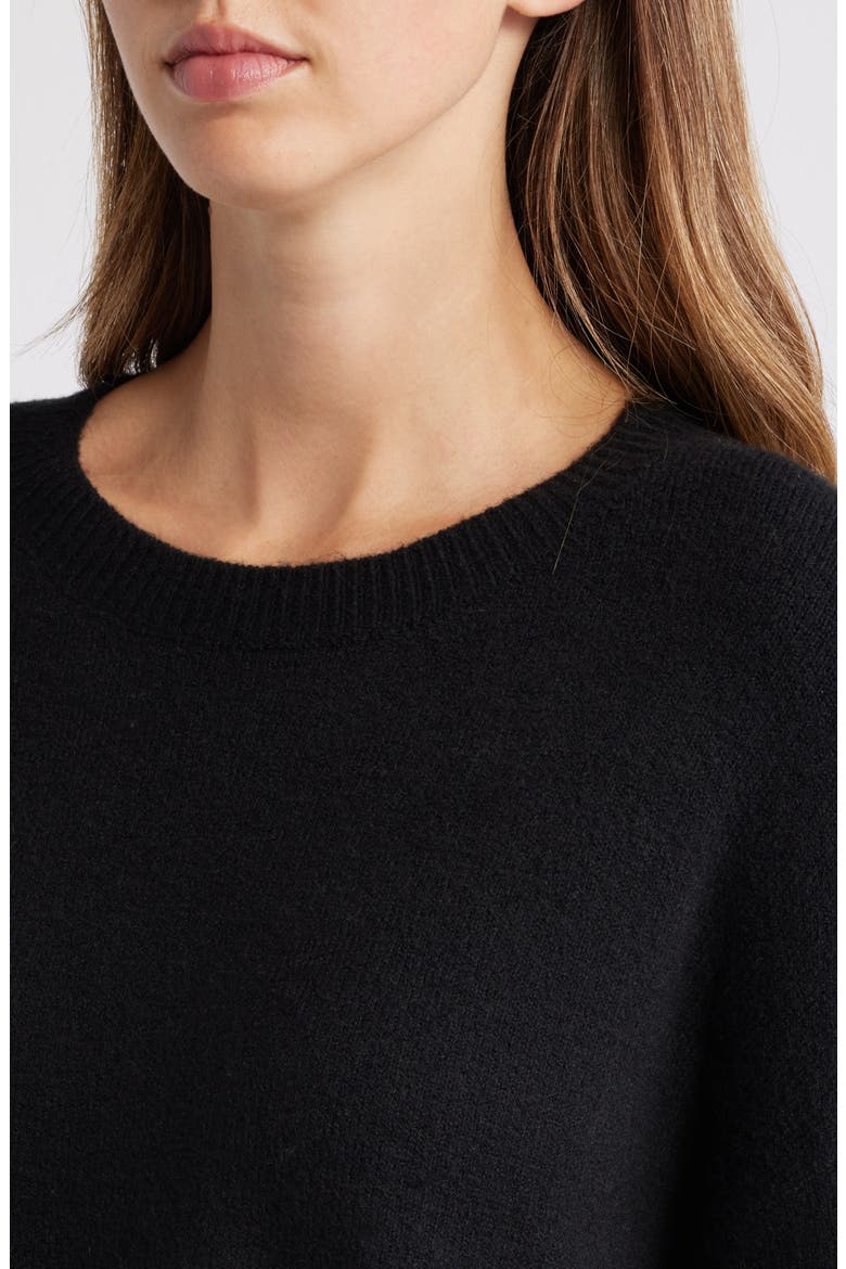 Step Hem Sweater, Alternate, color, BLACK