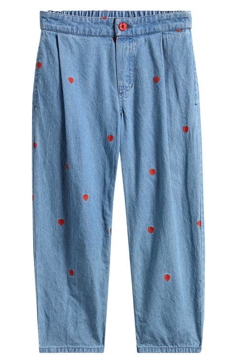 Kids' Embroidered Hearts Organic Cotton Jeans (Toddler & Little Kid)